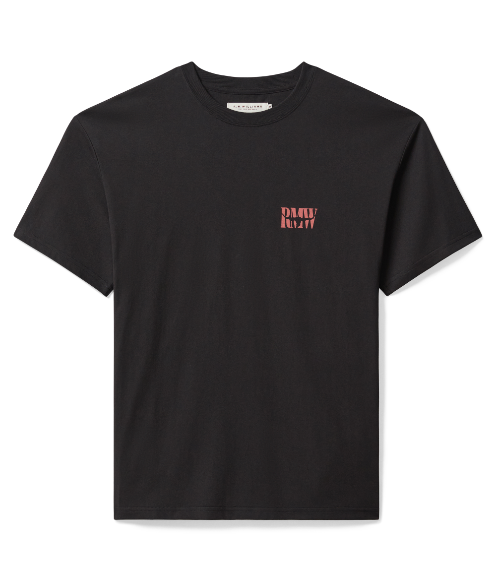 R.M.Williams Mens Branded S/S Tee (KDU10JE07) Black