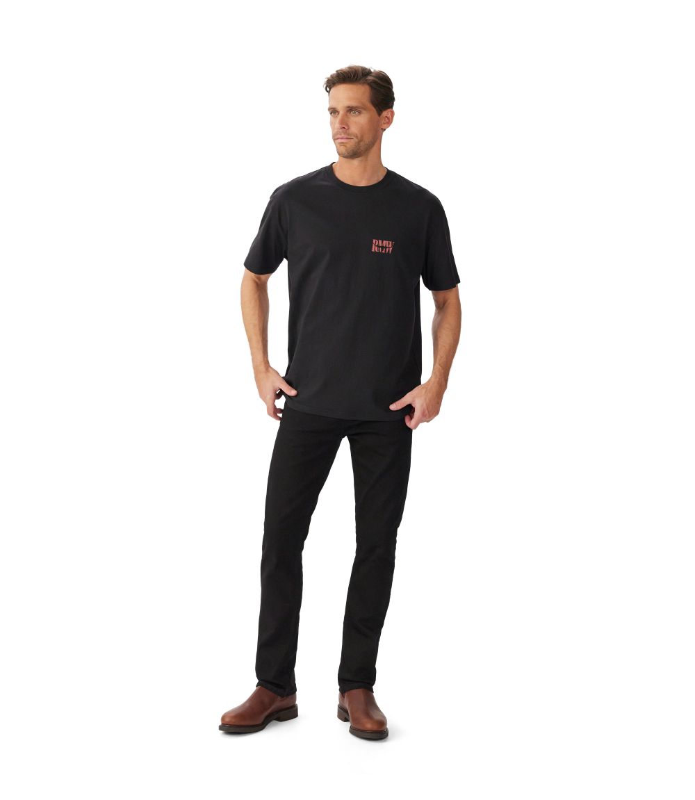 R.M.Williams Mens Branded S/S Tee (KDU10JE07) Black