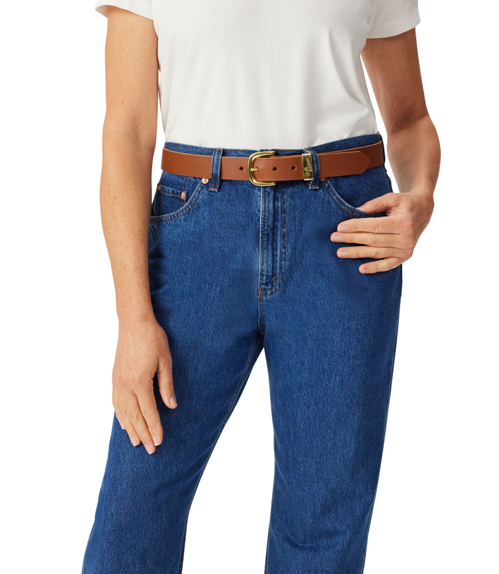 R.M.Williams Womens Allora Belt (BSD5ADA03) Chocolate Raisin