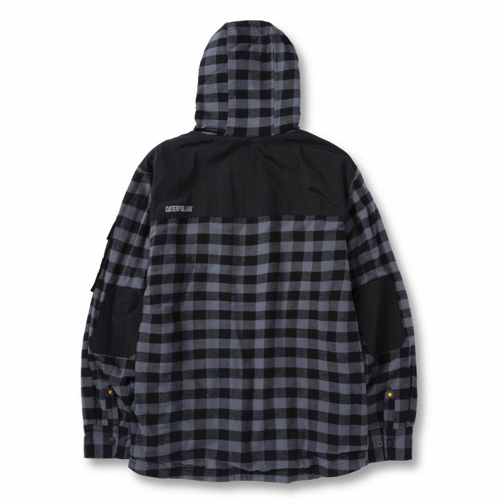 CAT Mens Sequoia Shirt Jacket (1610006.12863) Grey Buffalo Plaid