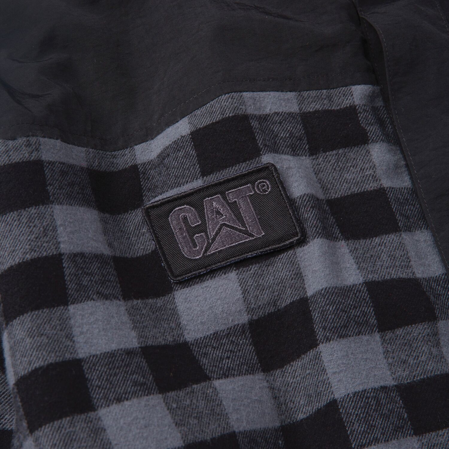 CAT Mens Sequoia Shirt Jacket (1610006.12863) Grey Buffalo Plaid