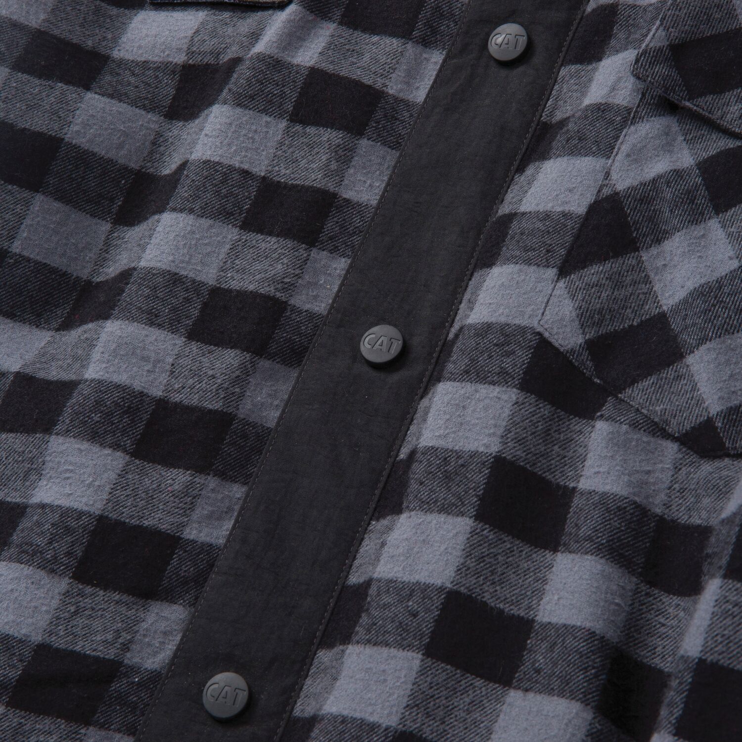 CAT Mens Sequoia Shirt Jacket (1610006.12863) Grey Buffalo Plaid