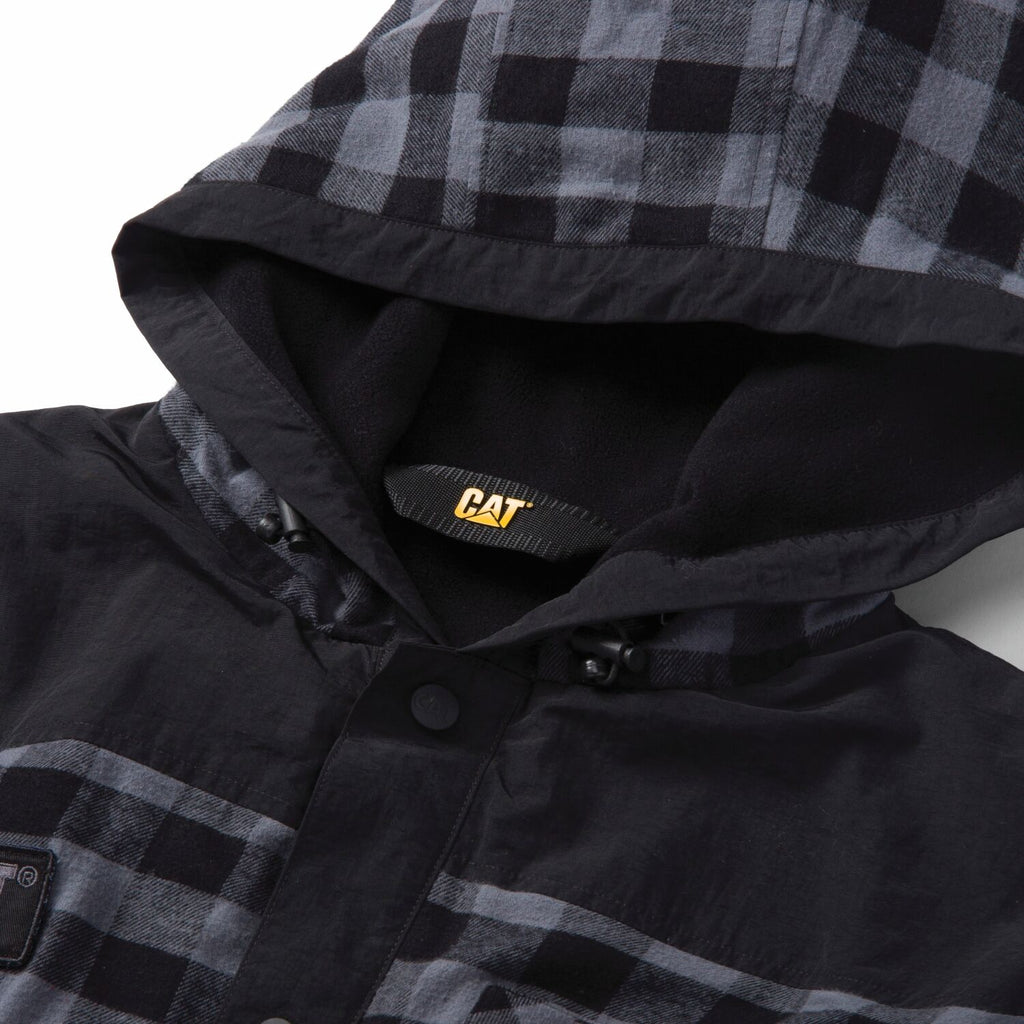 CAT Mens Sequoia Shirt Jacket (1610006.12863) Grey Buffalo Plaid
