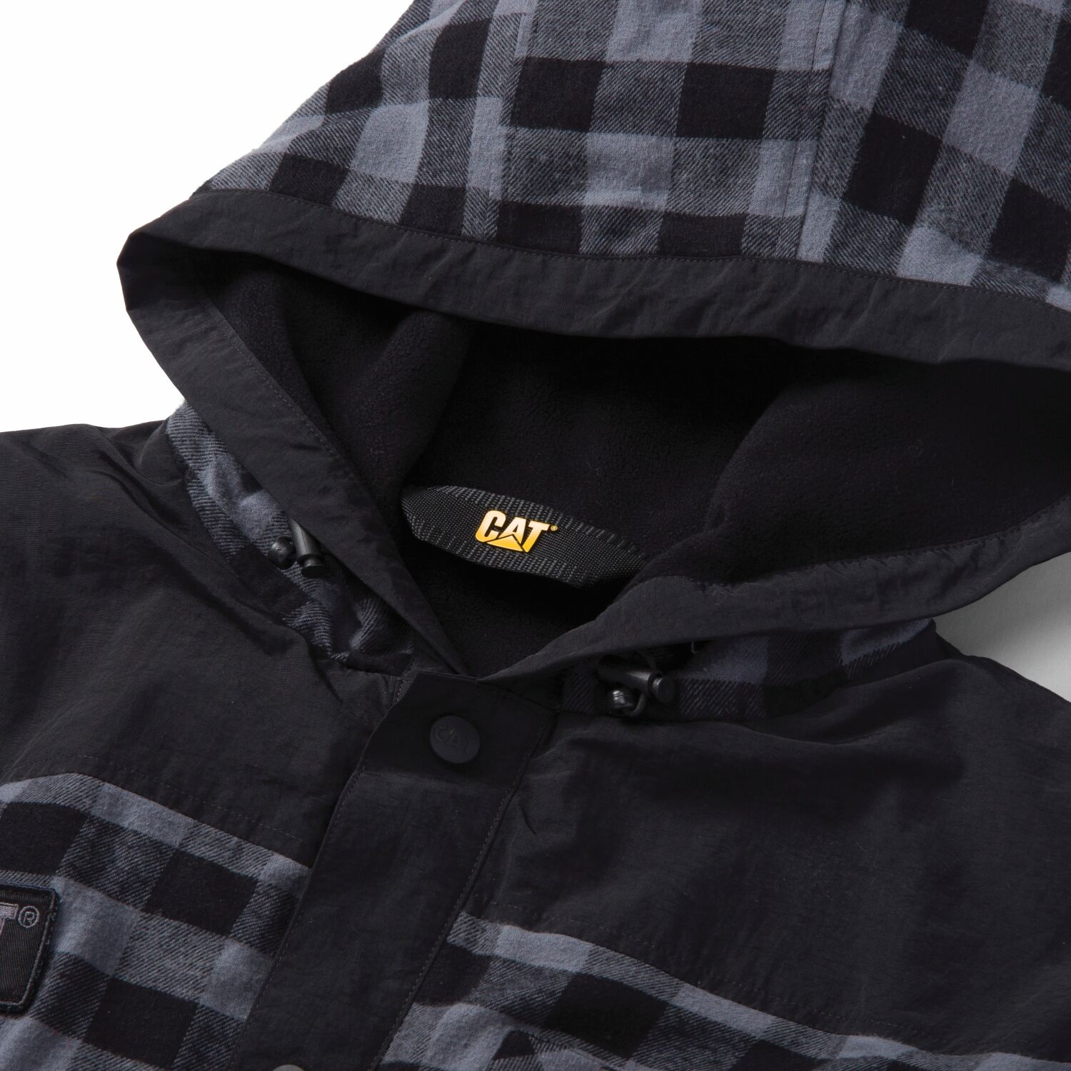 CAT Mens Sequoia Shirt Jacket (1610006.12863) Grey Buffalo Plaid