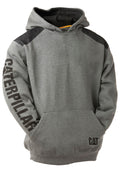 CAT Mens Logo Panel Hooded Sweatshirt (1910802) Dark Heather Grey 