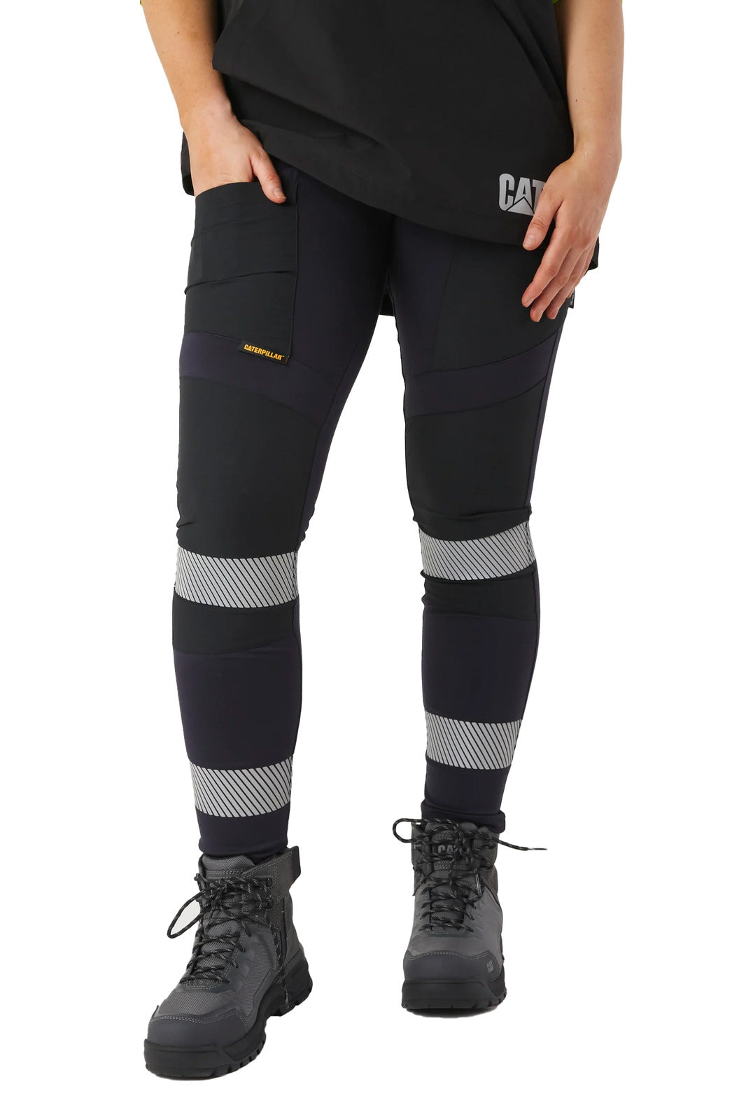 CAT Womens Taped Work Stretch Leggings (1810096) Navy 