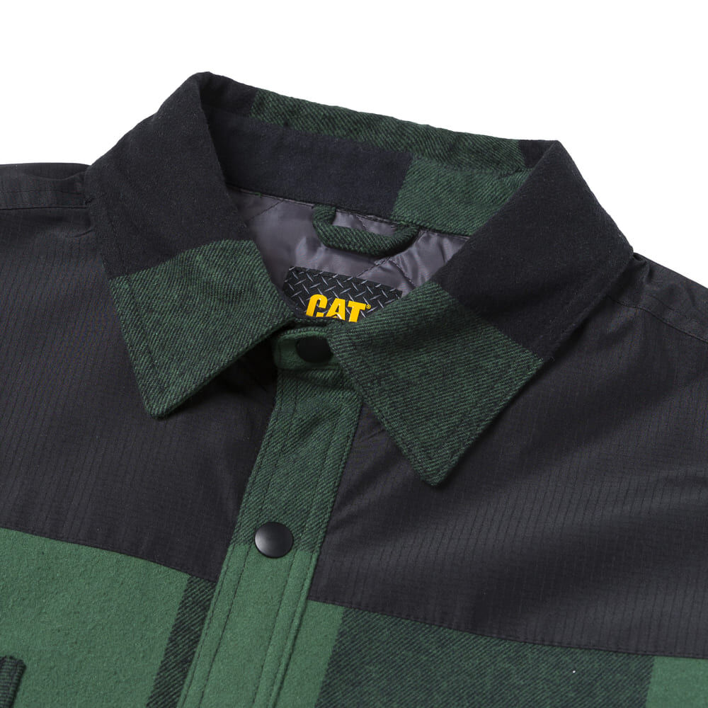 CAT Mens Block Check Insulated Shirt Jacket (8040001.14316) Pineneedle Black