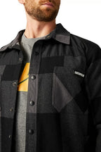CAT Mens Buffalo Check Insulated Shirt Jacket (8040001) Pitch Black