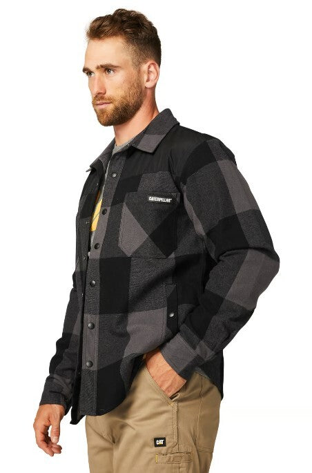 CAT Mens Buffalo Check Insulated Shirt Jacket (8040001) Pitch Black