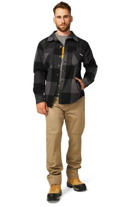CAT Mens Buffalo Check Insulated Shirt Jacket (8040001) Pitch Black