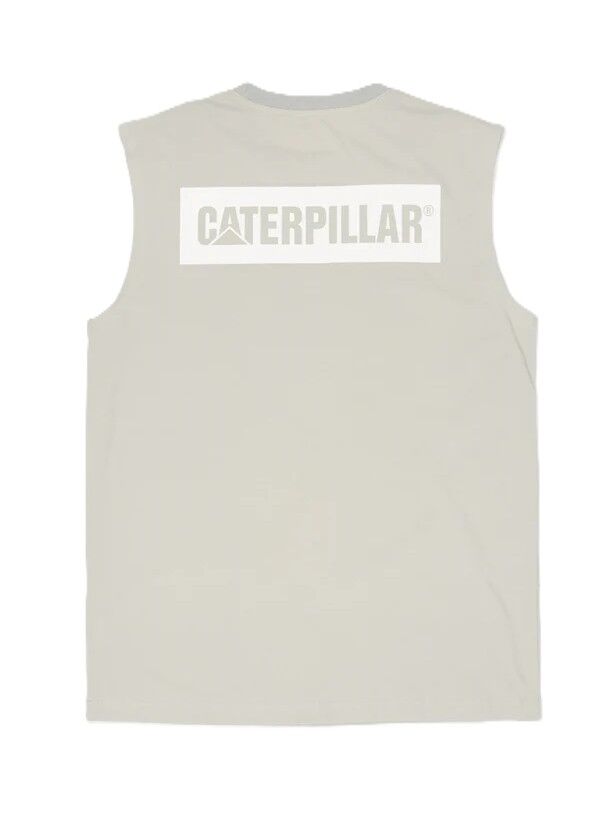 CAT Mens Icon Block Muscle Tee (1510493) Basalt