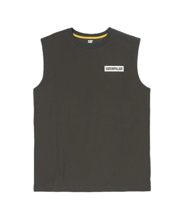 CAT Mens Icon Block Muscle Tee (1510493) Licorice