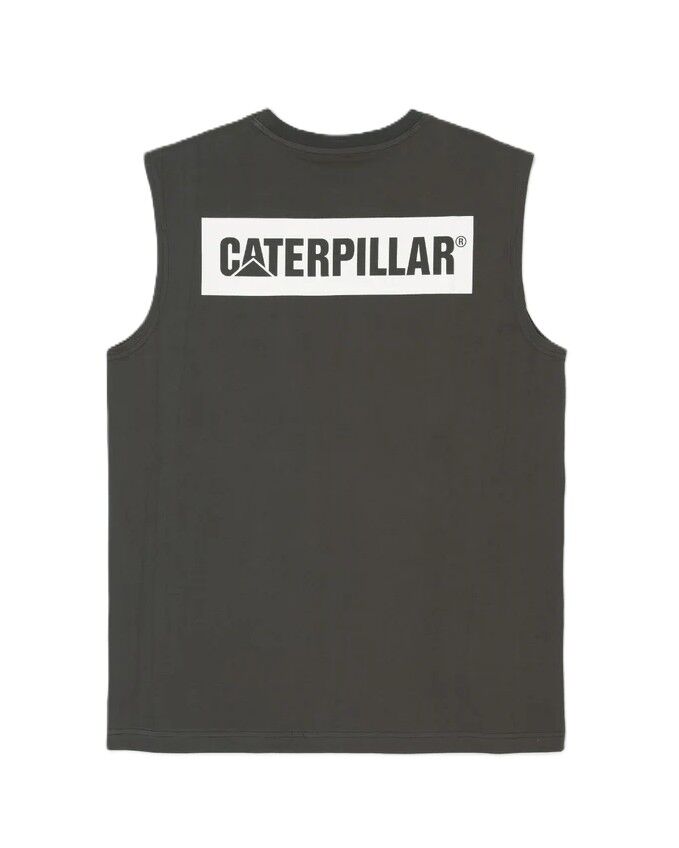 CAT Mens Icon Block Muscle Tee (1510493) Licorice