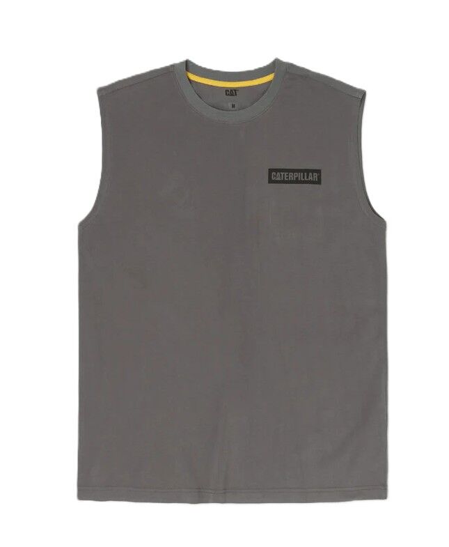 CAT Mens Icon Block Muscle Tee (1510493) Paloma