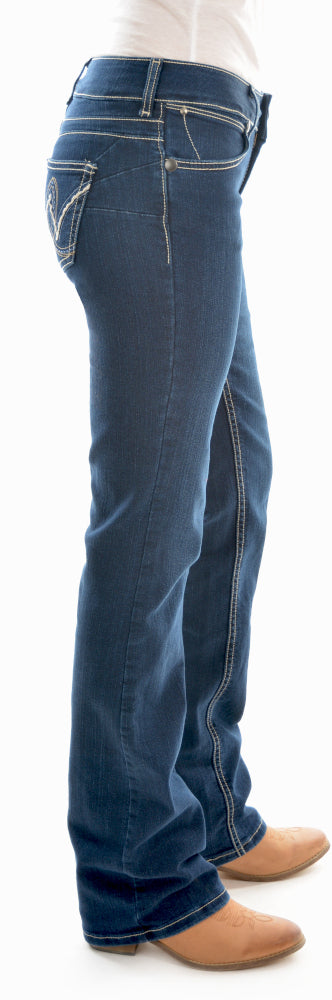Wrangler Womens Mid Rise Carolina Breakaway Jeans (XCP2246494)