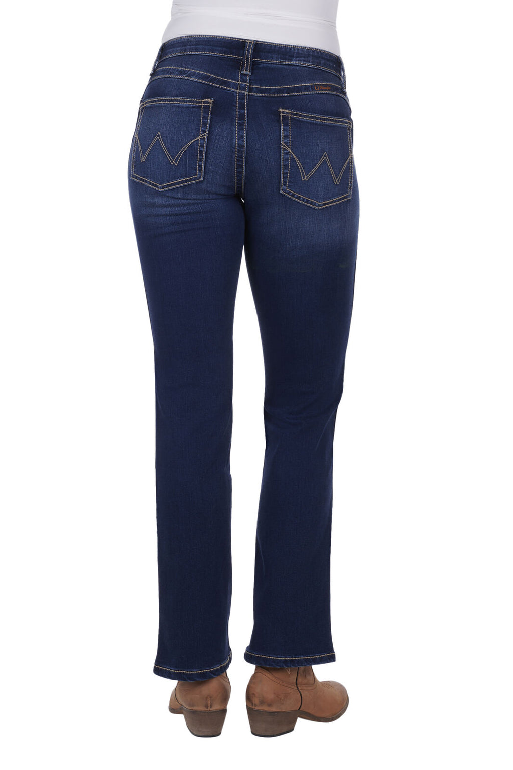 Wrangler Womens Q-Baby Ultimate Riding Jeans (WRQ20NR32) Dark Blue [AD]