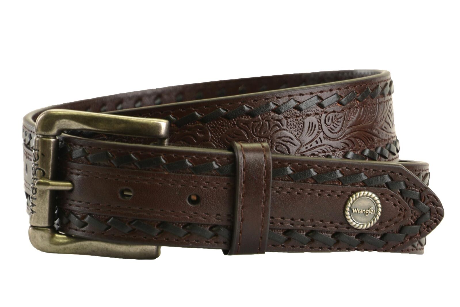 Wrangler Mens Gordon Belt (X2W1995BLT) Coffee [SD]
