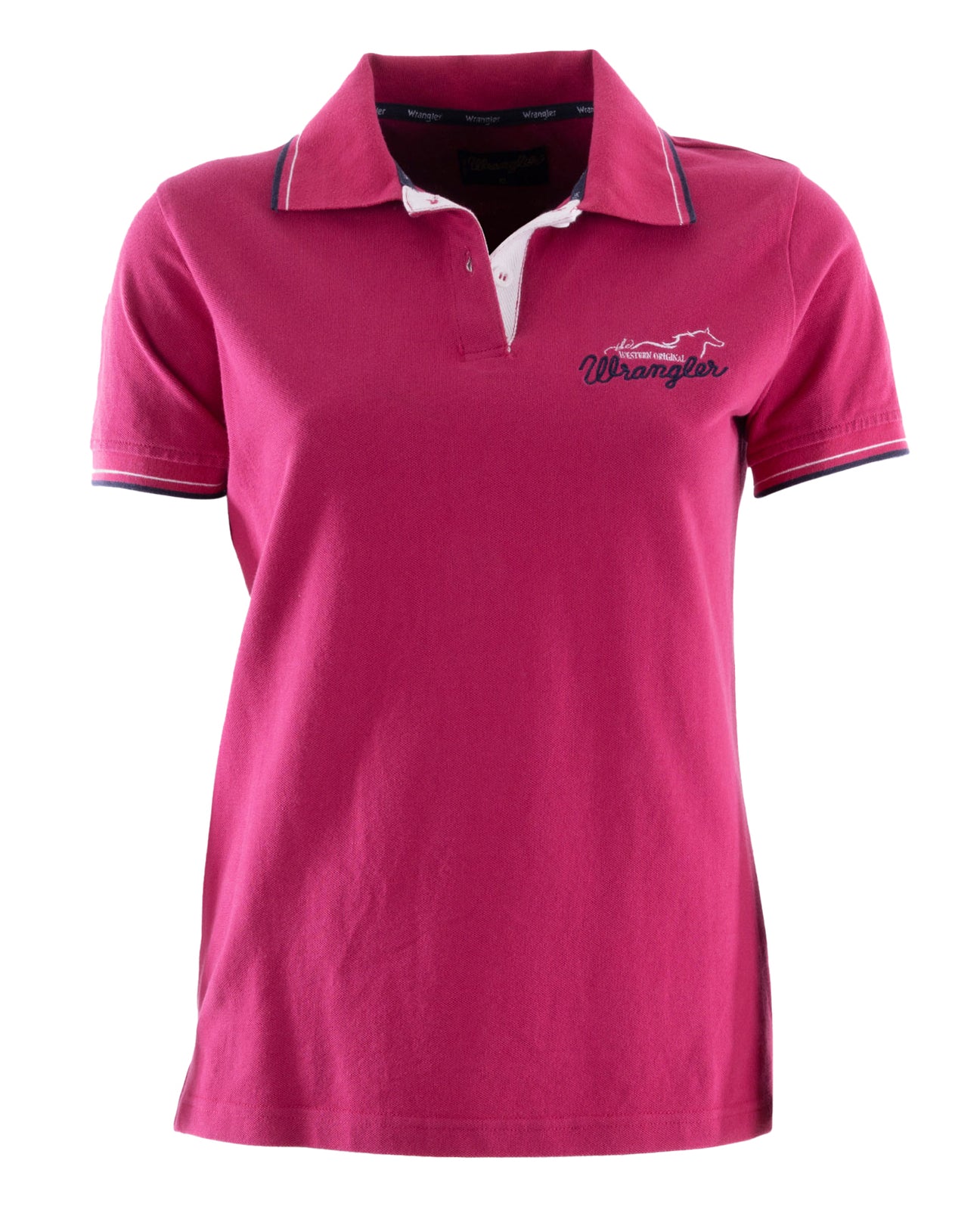Wrangler Womens Gerry Polo (XCP2563971) Fuschia [SD]