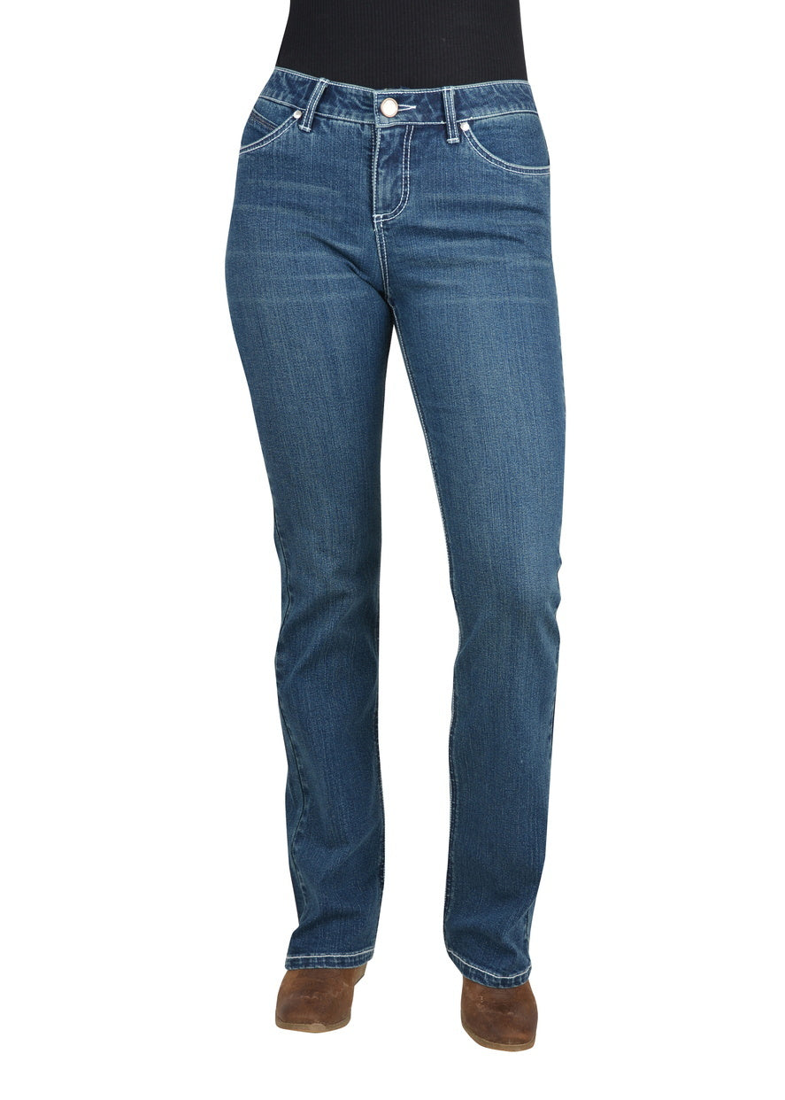 Wrangler Womens Arizona Q-Baby Booty Up Jeans (XCP2250898) Vintage Wash