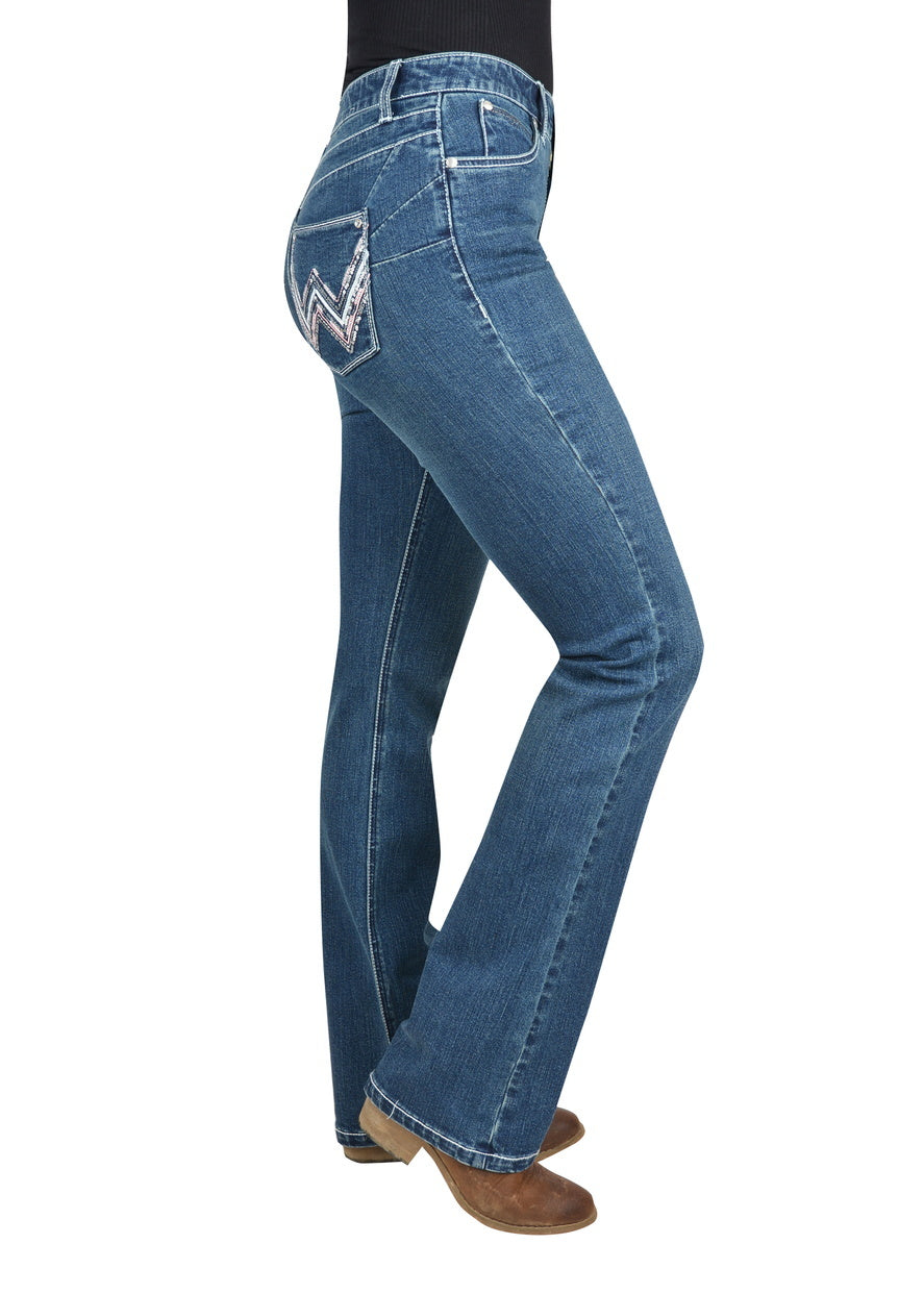 Wrangler Womens Arizona Q-Baby Booty Up Jeans (XCP2250898) Vintage Wash