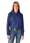 Wrangler Womens Madden Print L/S Shirt (X3W2133962) Navy/Multi [SD]