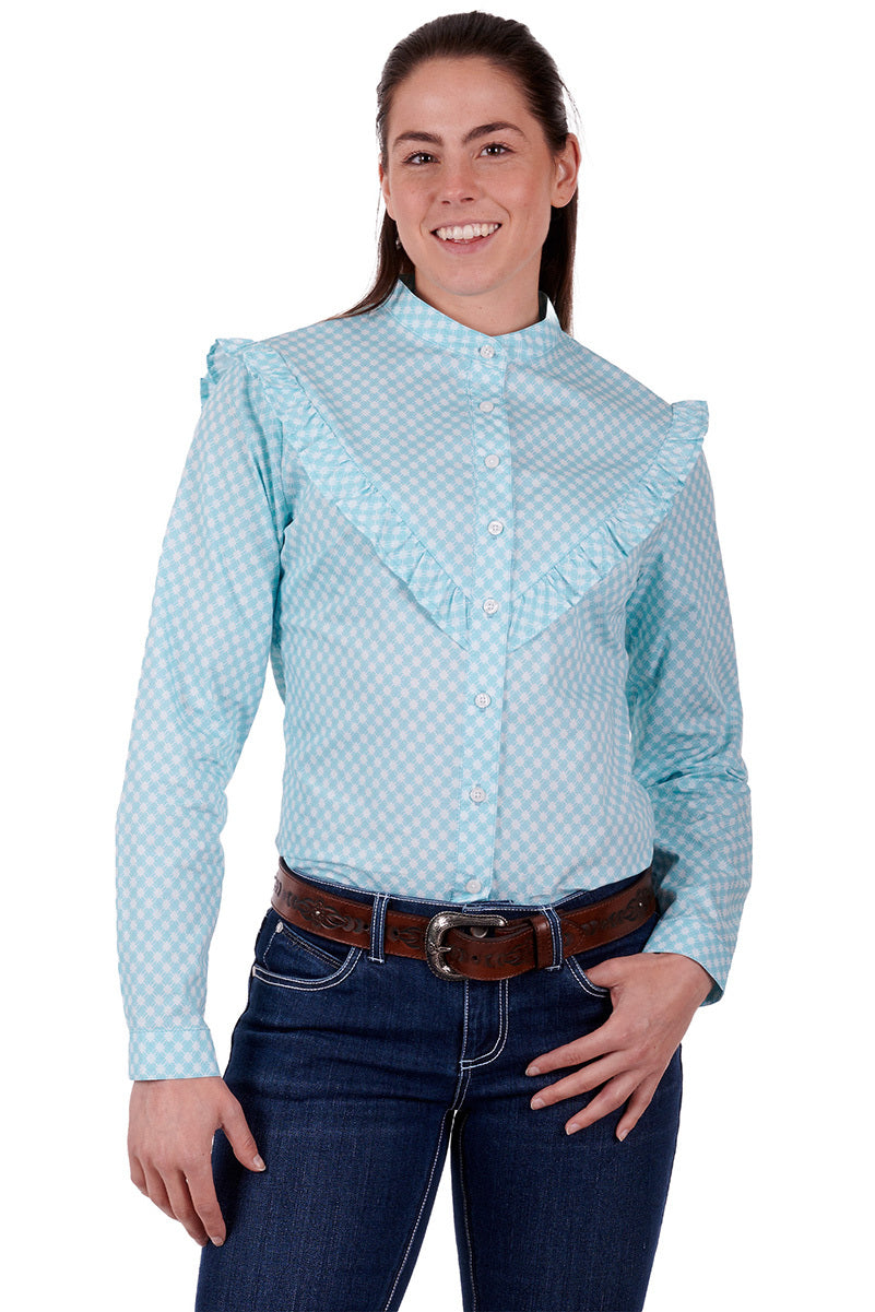 Wrangler Womens Paola L/S Shirt (X3S2141505) Aqua [SD]