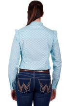 Wrangler Womens Paola L/S Shirt (X3S2141505) Aqua [SD]