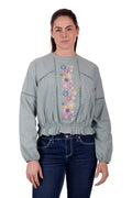 Wrangler Womens Ryleigh L/S Blouse (X3S2506594) Lily Pad [SD] 