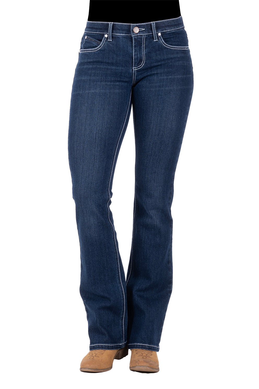 Wrangler Womens Amelia Q-Baby Booty Up Jeans (XCP2250860) Indigo