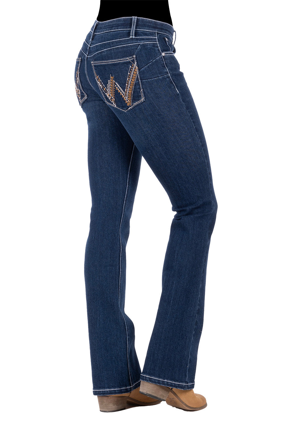 Wrangler Womens Amelia Q-Baby Booty Up Jeans (XCP2250860) Indigo