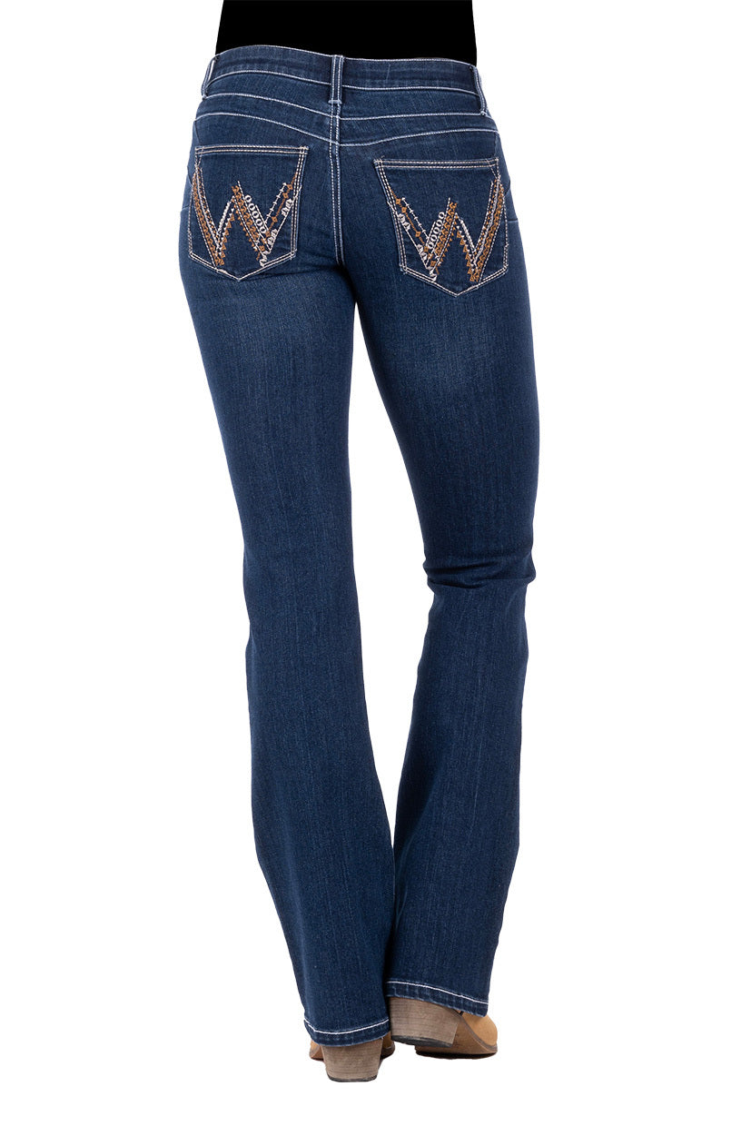 Wrangler Womens Amelia Q-Baby Booty Up Jeans (XCP2250860) Indigo