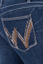 Wrangler Womens Amelia Q-Baby Booty Up Jeans (XCP2250860) Indigo