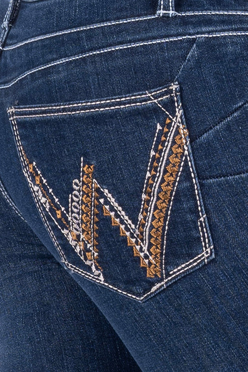 Wrangler Womens Amelia Q-Baby Booty Up Jeans (XCP2250860) Indigo