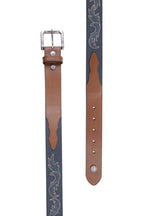 Wrangler Mens Aiden Belt (X4W1943BLT) Navy/Tan [SD]