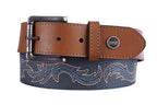 Wrangler Mens Aiden Belt (X4W1943BLT) Navy/Tan [SD]