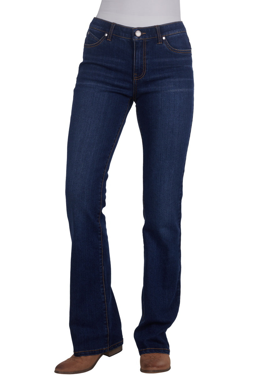 Wrangler Womens Tilly Q-Baby Booty Jeans (XCP2250103) Wild Indigo