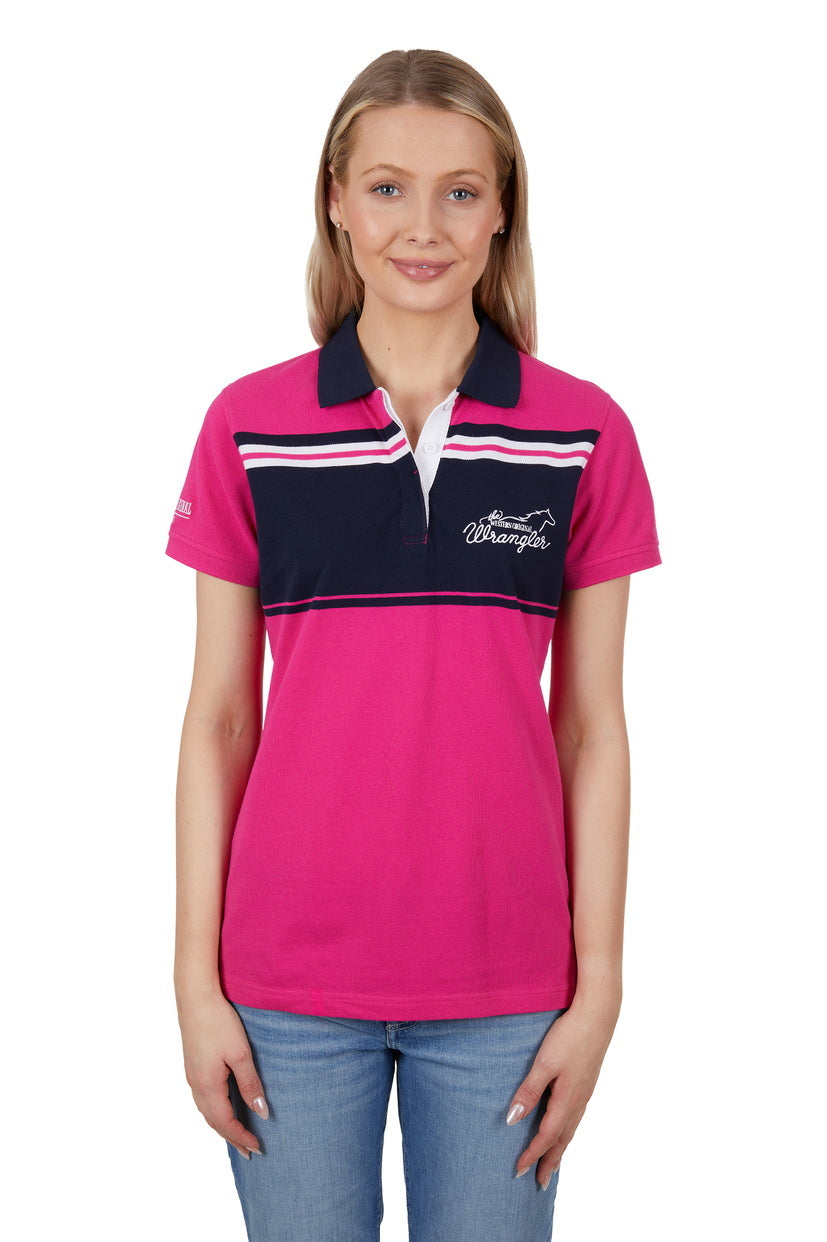 Wrangler Womens Kiera S/S Polo (X4S2565135) Pink [SD]