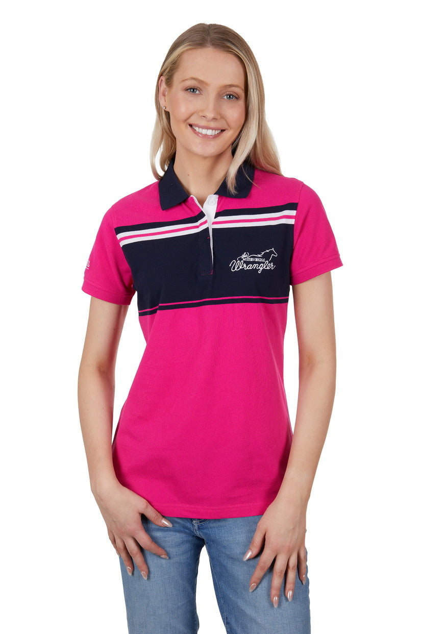Wrangler Womens Kiera S/S Polo (X4S2565135) Pink [SD]