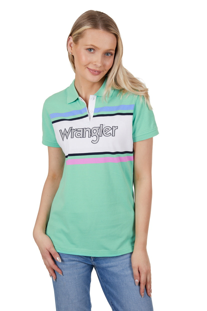 Wrangler Womens Jess S/S Polo (X4S2565136) Green [SD]