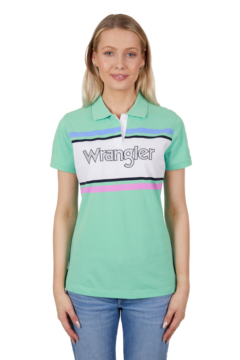 Wrangler Womens Jess S/S Polo (X4S2565136) Green [SD]