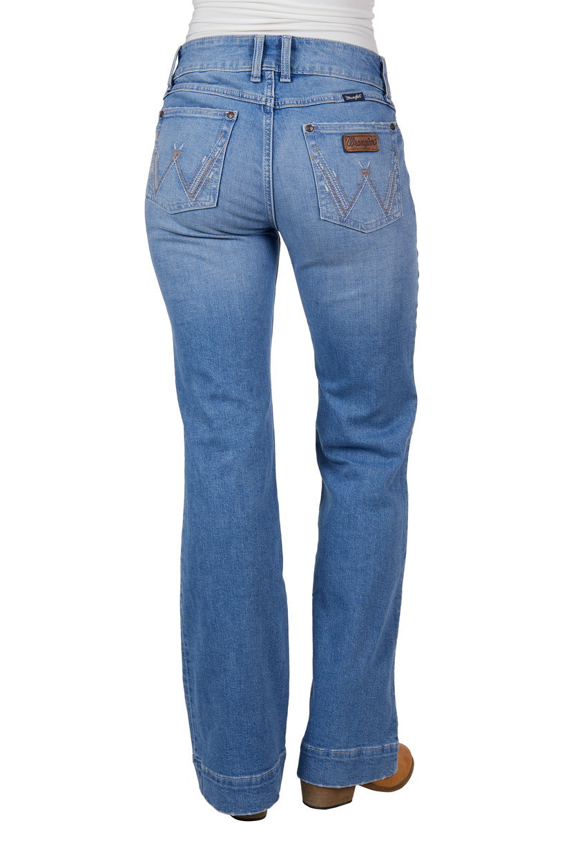 Wrangler Womens Hallie Mae Jeans - 34 Leg (XCP2253213) Sky [SD]