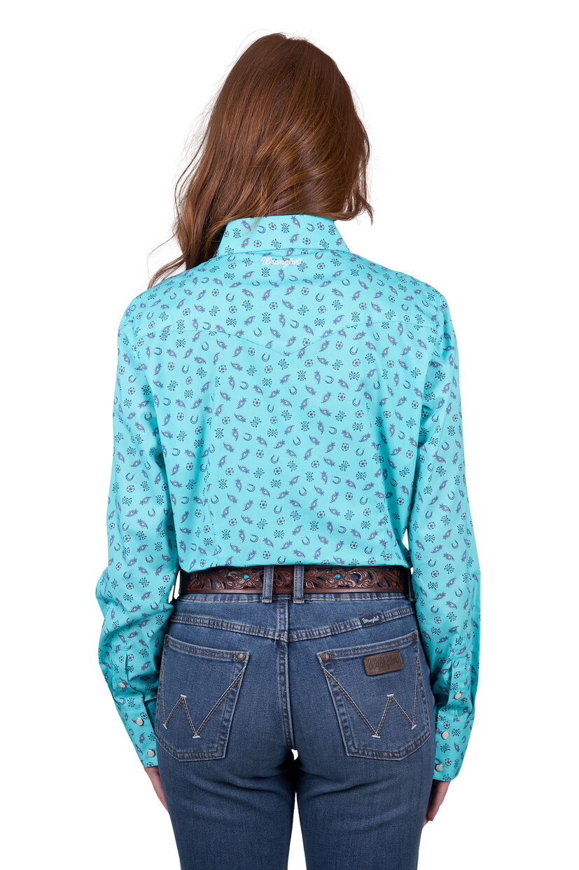 Wrangler Women Janice L/S Shirt (X5W2127338) Aqua [SD]
