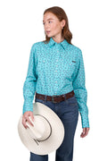 Wrangler Women Janice L/S Shirt (X5W2127338) Aqua [SD]