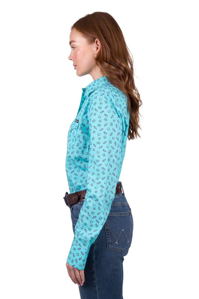 Wrangler Women Janice L/S Shirt (X5W2127338) Aqua [SD]