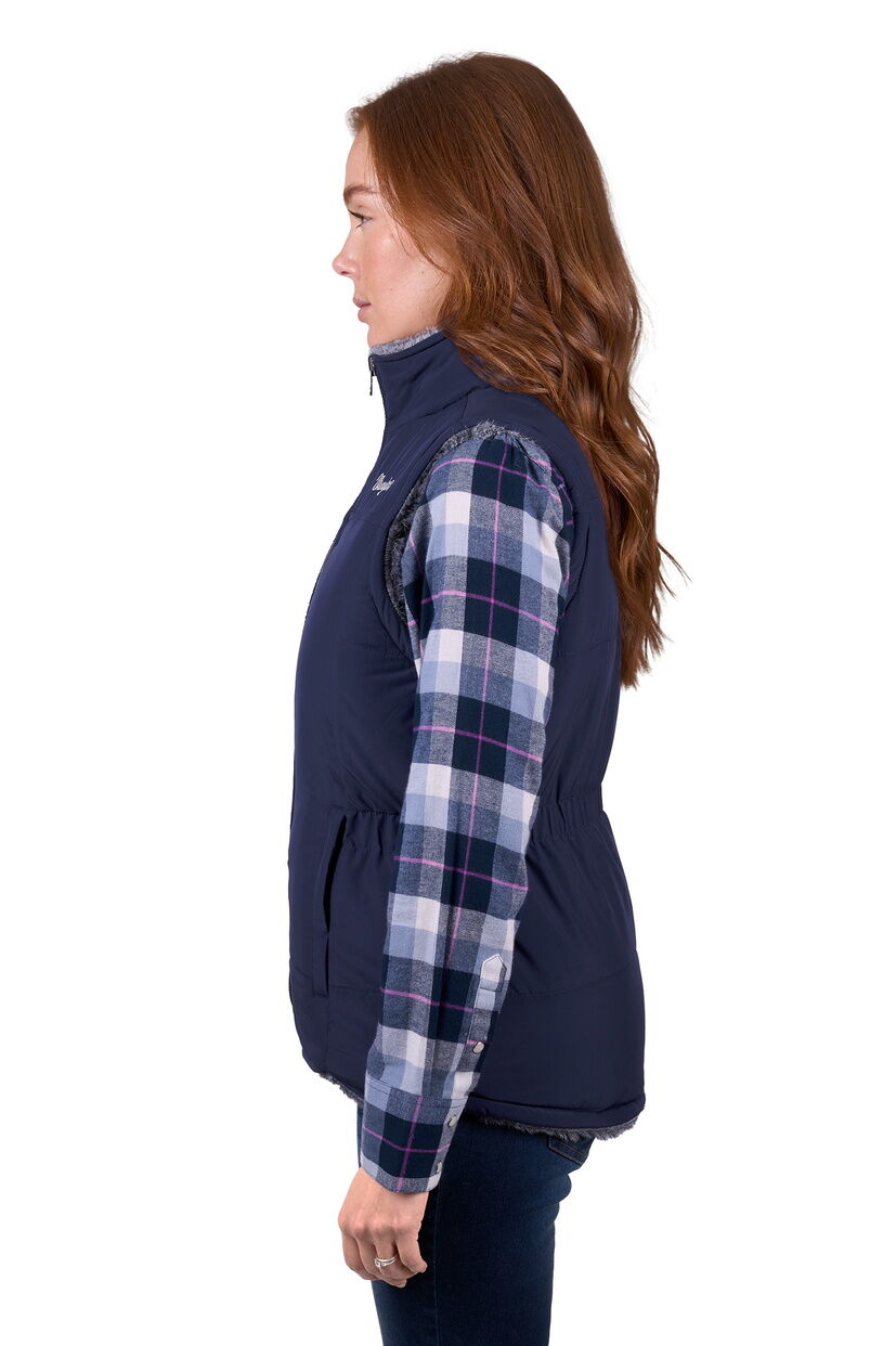 Wrangler Women Denver Reversible Vest (X5W2694314) Navy/Charcoal [SD]