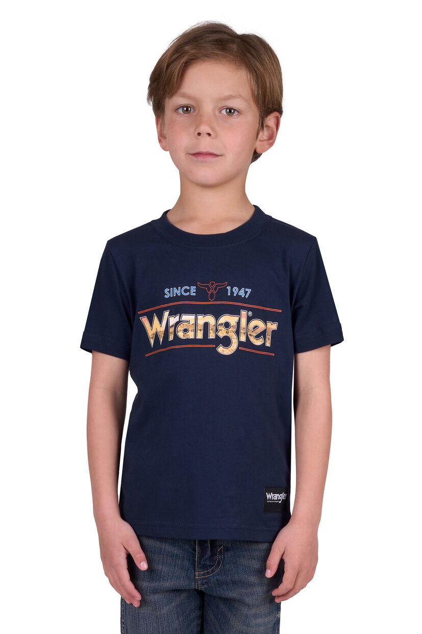 Wrangler Boys Adam S/S Tee (X5W3557246) Navy [SD]