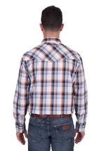Wrangler Mens Toby L/S Shirt (X5S1111366) Navy/Orange