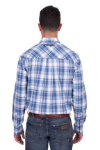 Wrangler Mens Ranger L/S Shirt (X5S1115369) Blue/Tan