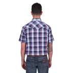 Wrangler Mens Phillip S/S Shirt (X5S1117371) Navy/Red