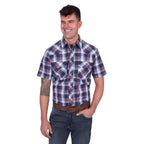 Wrangler Mens Phillip S/S Shirt (X5S1117371) Navy/Red